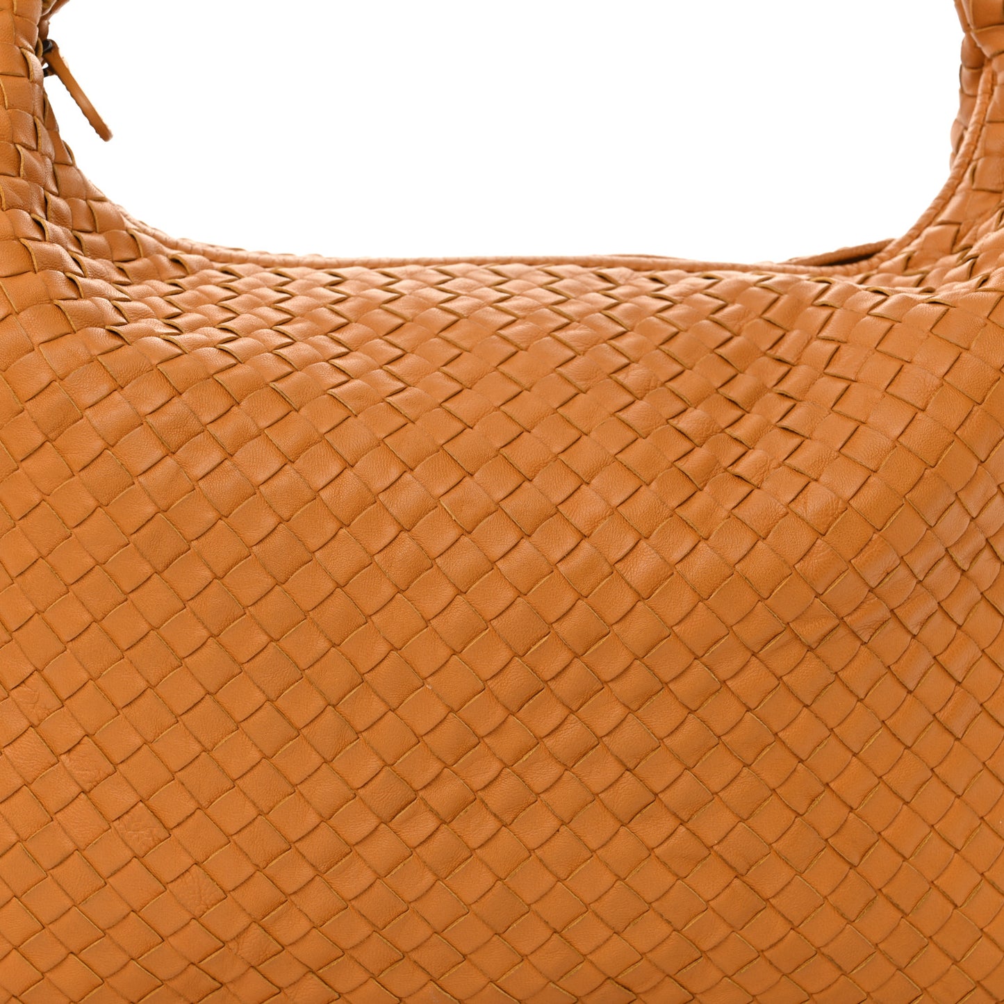 Nappa Intrecciato Medium Veneta Hobo Orange