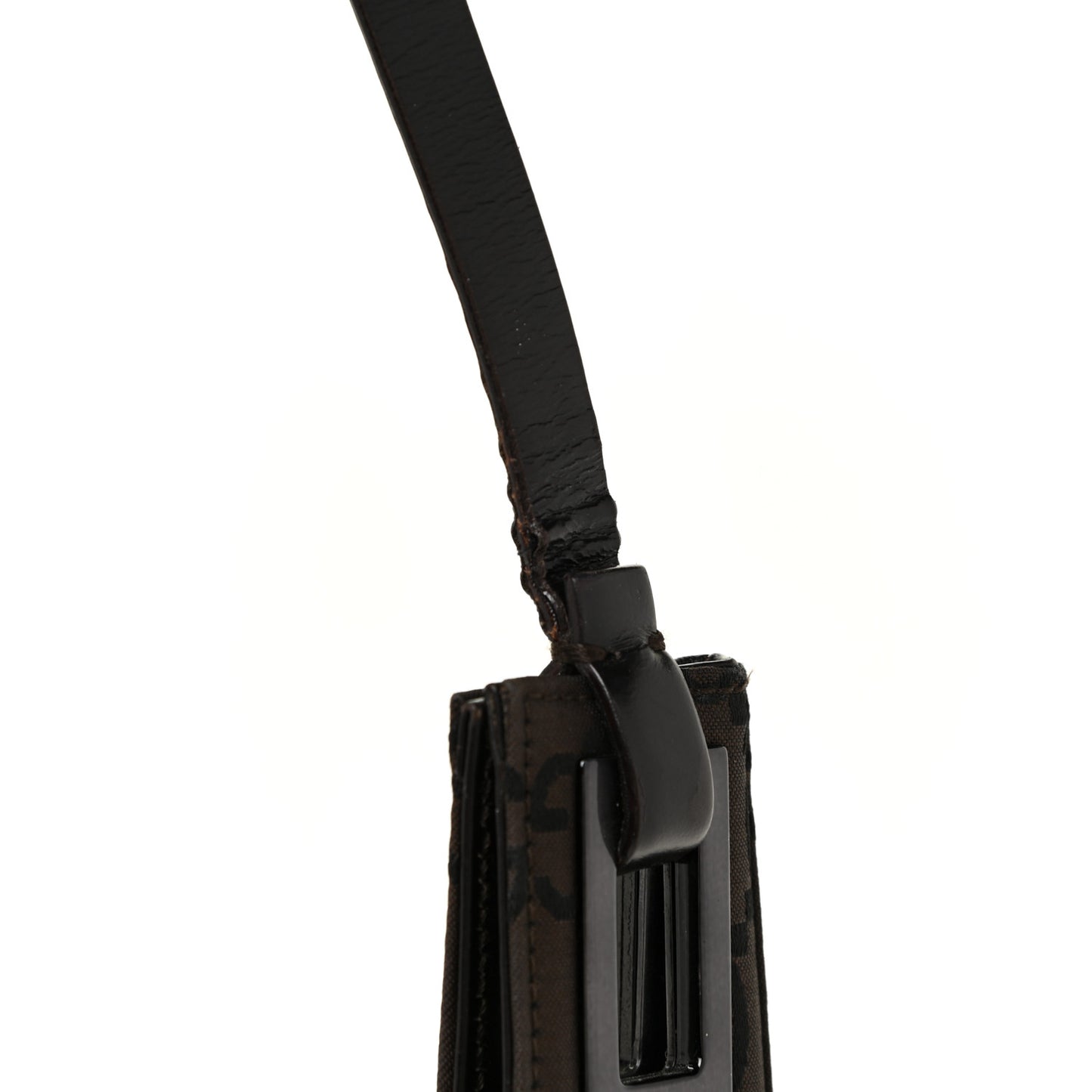Nylon Monogram Flat Messenger Bag Brown