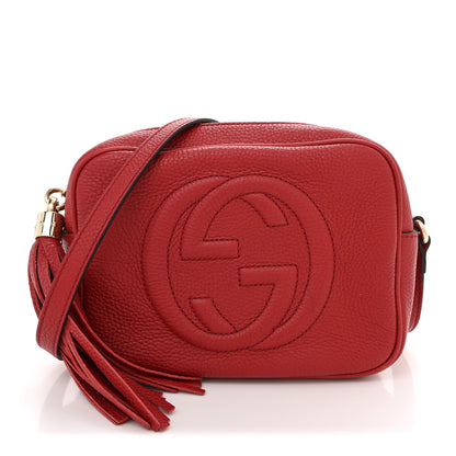 Gucci Pebbled Calfskin Small Soho Disco Bag Tabasco Red 1 of 13