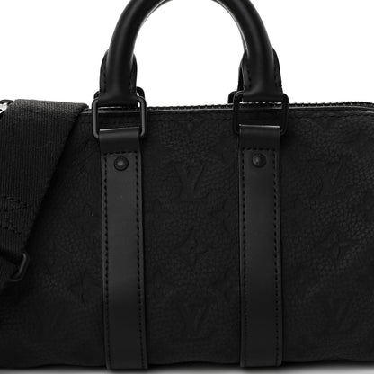 Louis Vuitton Monogram Taurillon Keepall Bandouliere 25 Black 7 of 10