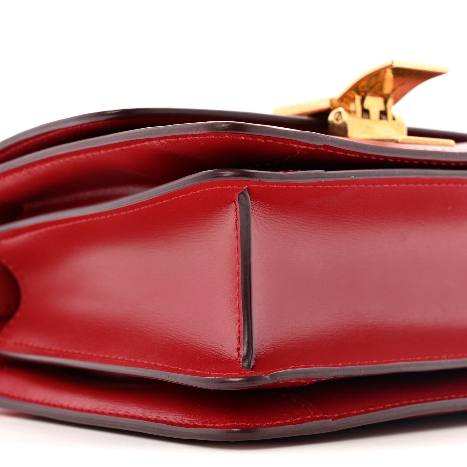 Celine Smooth Calfskin Small Classic Box Flap Bag Red 9 of 12