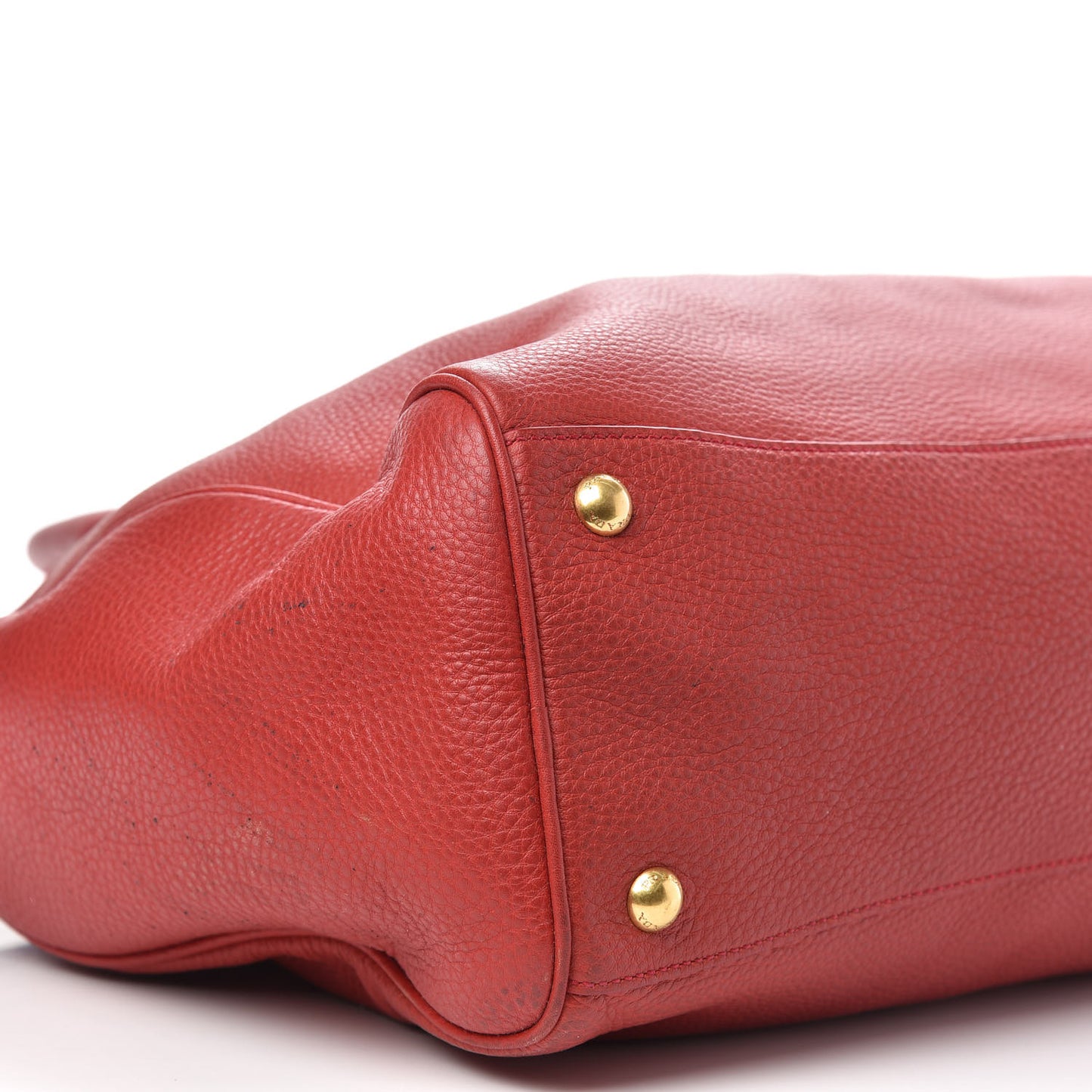 Vitello Daino Top Handle Shoulder Bag Rosso