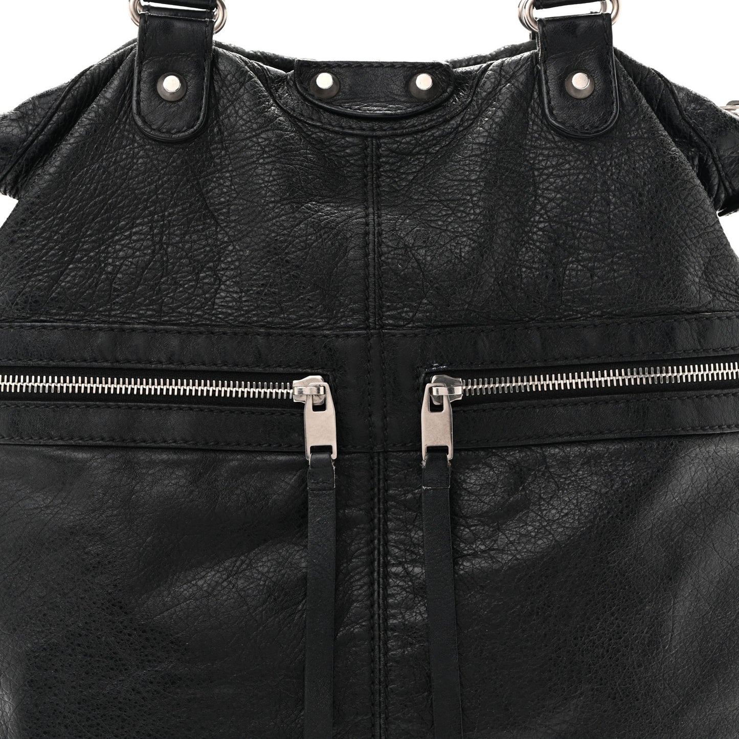 Agneau Classic Hardware Square Tote Black