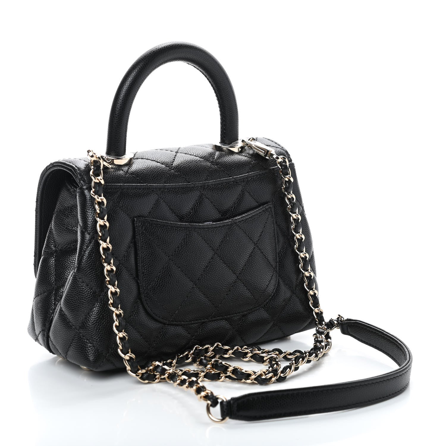 Chanel Caviar Quilted Extra Mini Coco Handle Flap Black 3 of 10