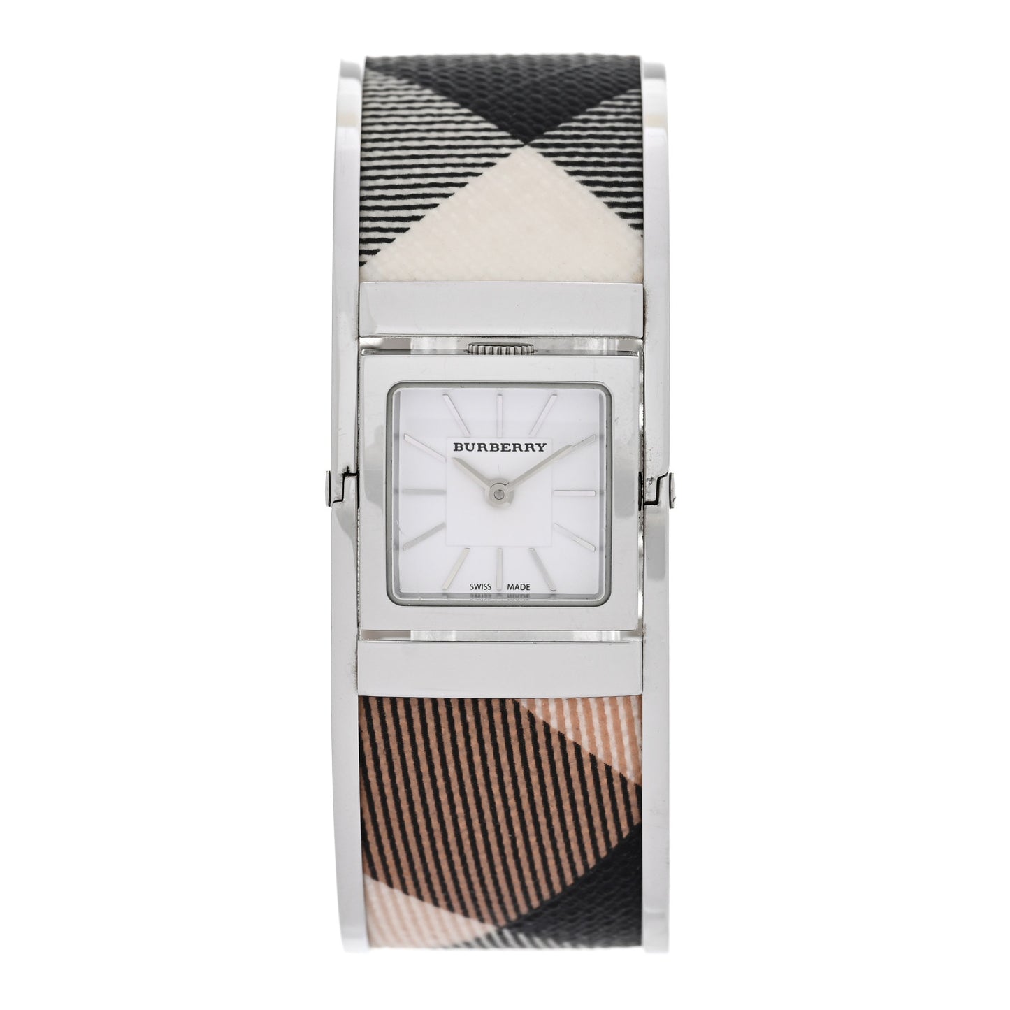 Stainless Steel Calfskin 23mm Classic Quartz Watch Silver BU4933