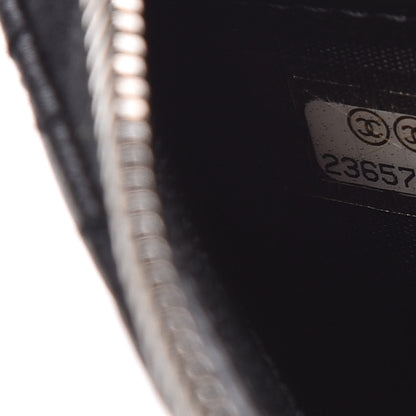 Chanel Caviar Camellia Embossed Large Gusset Zip Around Wallet 8 of 8
