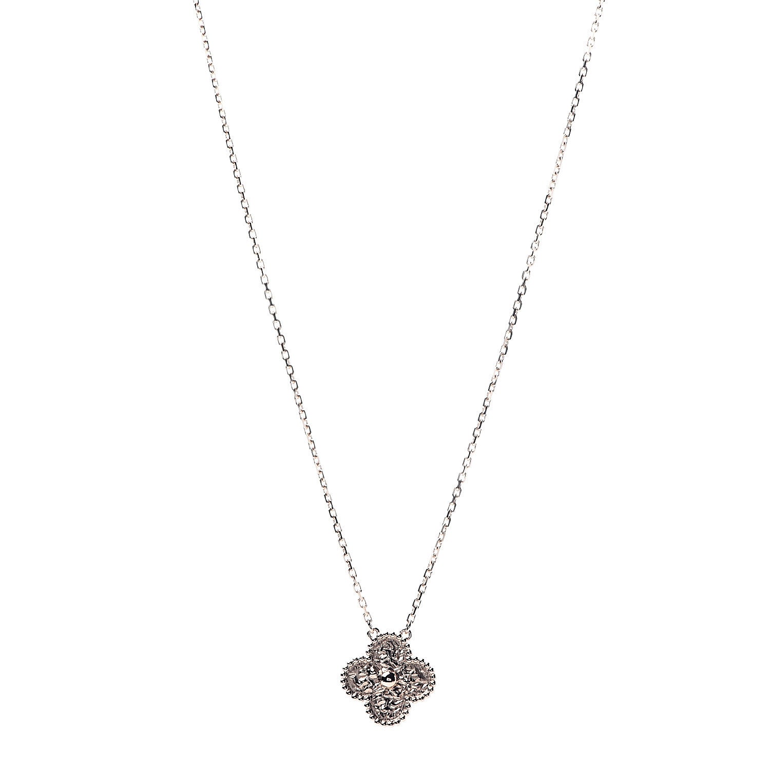 Van Cleef & Arpels 18K Rose Gold Vintage Alhambra Pendant Necklace 1 of 8