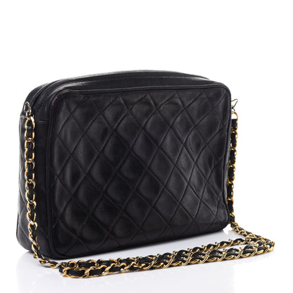 Chanel Lambskin Quilted CC Tassel Camera Case Black 2 of 4