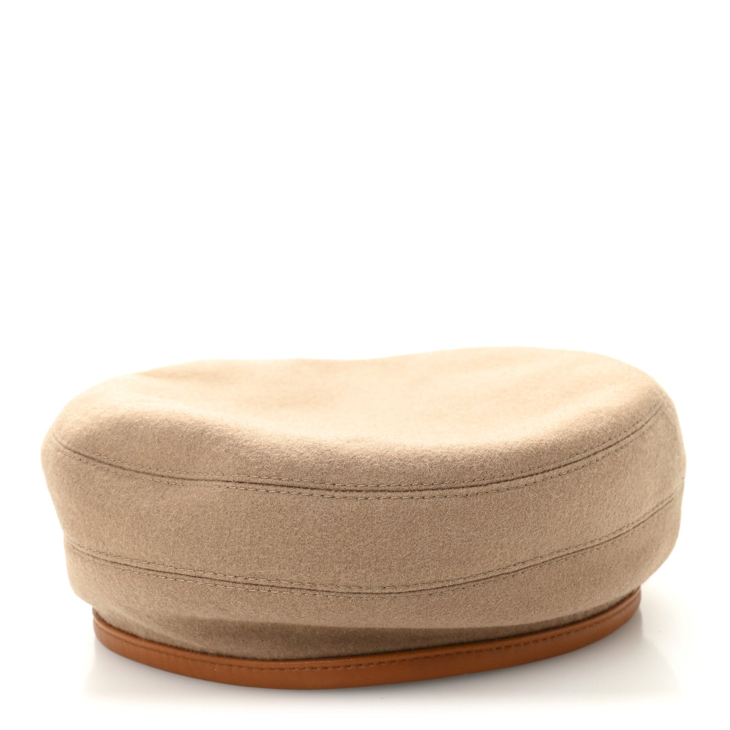 Hermes Cashmere Saint Honore Beret 58 Gold 1 of 8