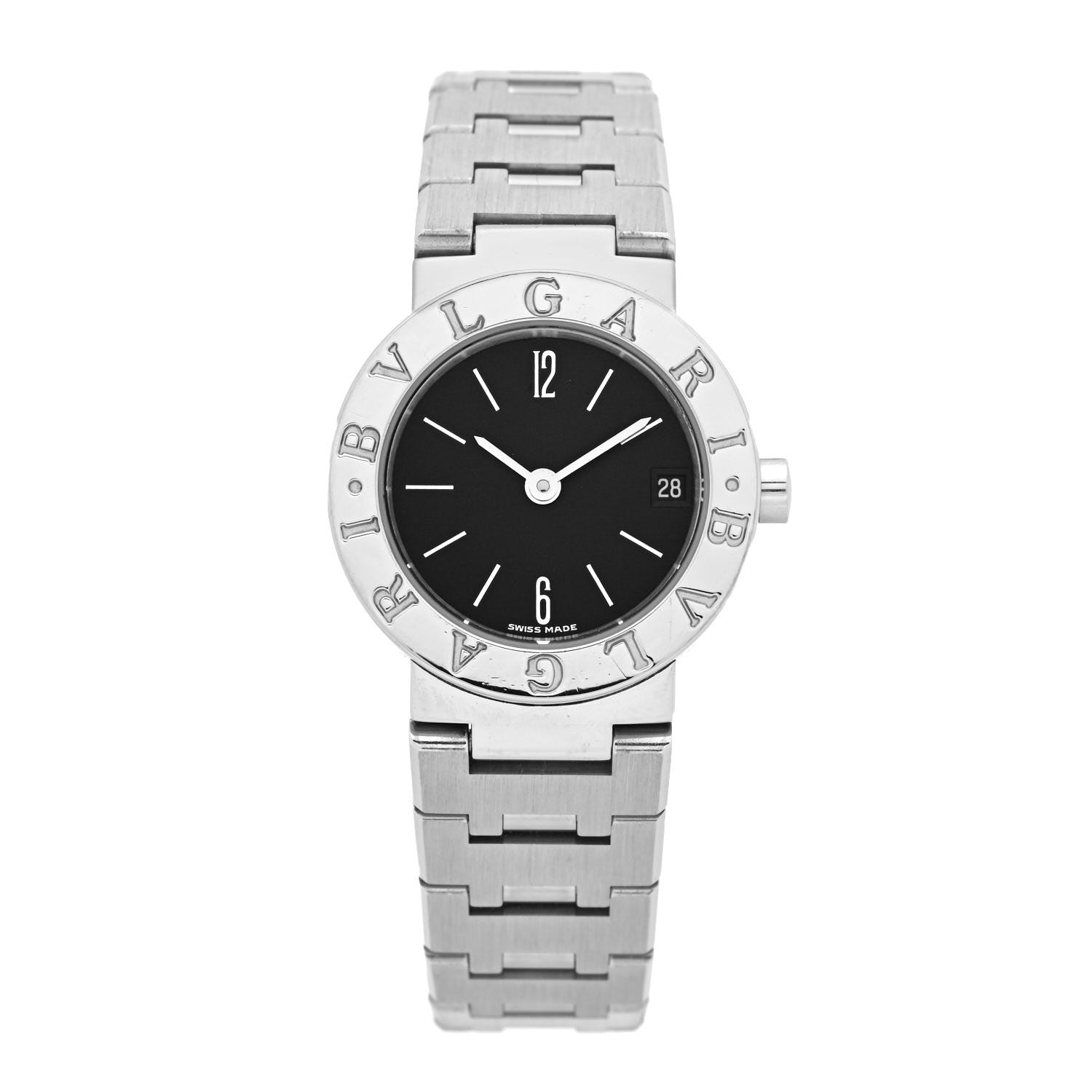 BULGARI Stainless Steel 23mm Quartz Watch in the color Black by FASHIONPHILE
