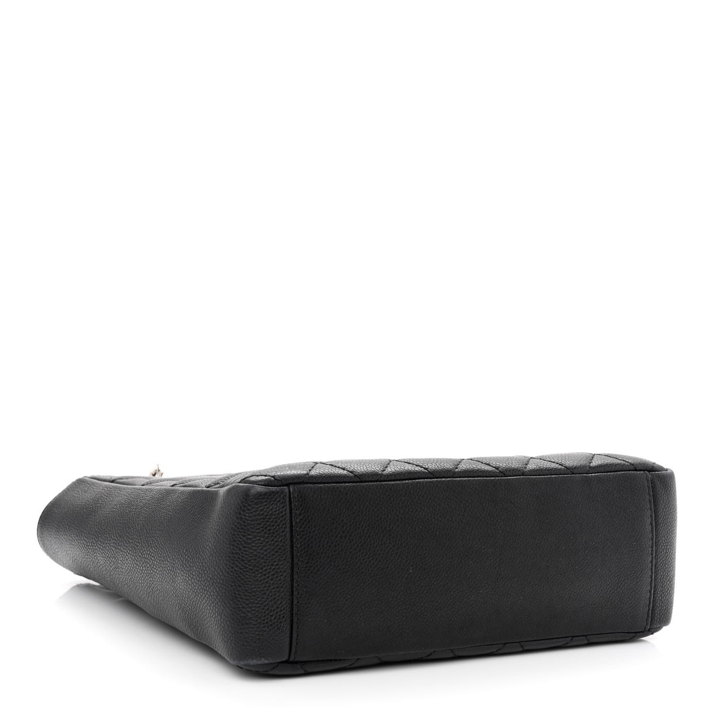 Caviar Quilted Petit Shopping Tote PST Black