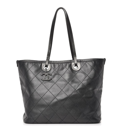 Chanel Grained Calfskin Shopping Fever Tote Dark Grey 1 of 9