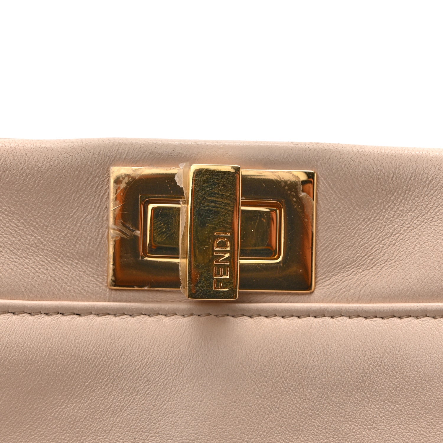 Fendi Nappa Mini Peekaboo Iconic Satchel Rosa Plaster 1907080