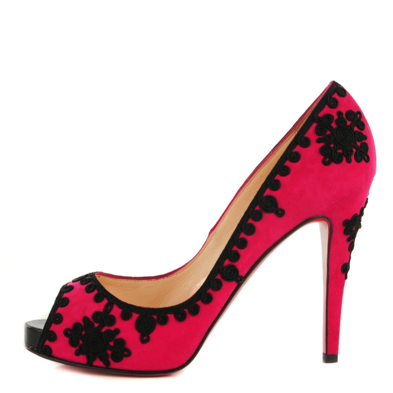 Christian Louboutin Suede Very Brode 120 Pumps 38.5 Fuxia 1 of 6