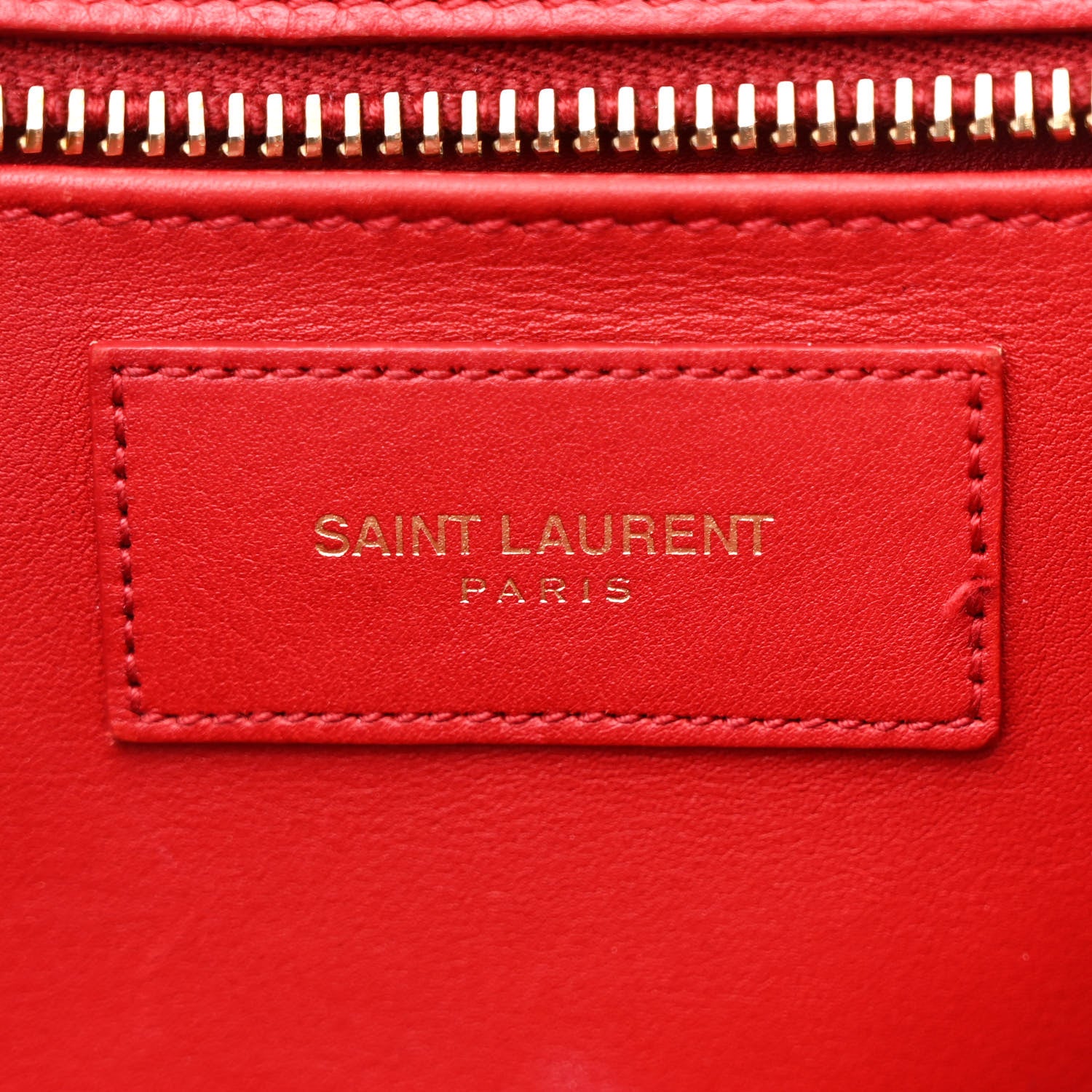 Saint Laurent Calfskin Small Classic Y Cabas Red 6 of 15