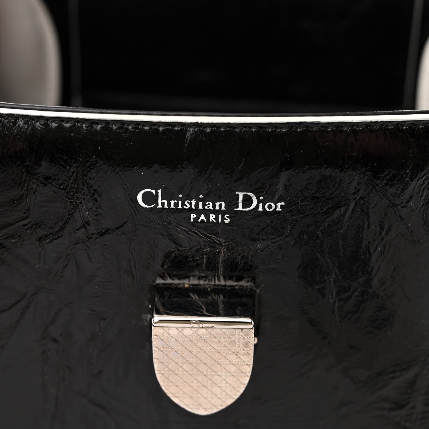 Christian Dior Crinkled Calfskin Medium Diorever Flap Black 6 of 15