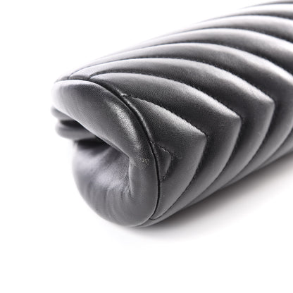 Chanel Lambskin Chevron Quilted Timeless Clutch Black 5 of 10