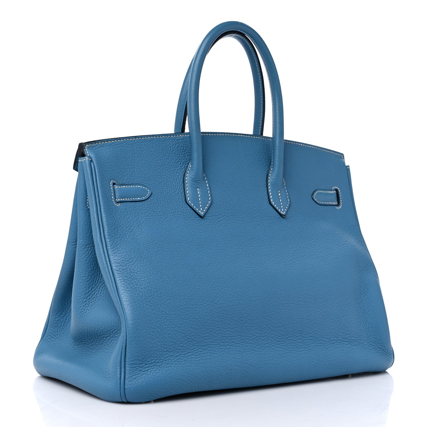 Hermes Taurillon Clemence Birkin 35 Blue Jean 3 of 14