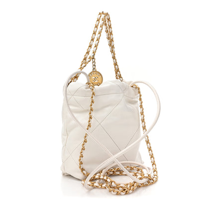 Chanel Shiny Calfskin Quilted Mini Chanel 22 White 3 of 13