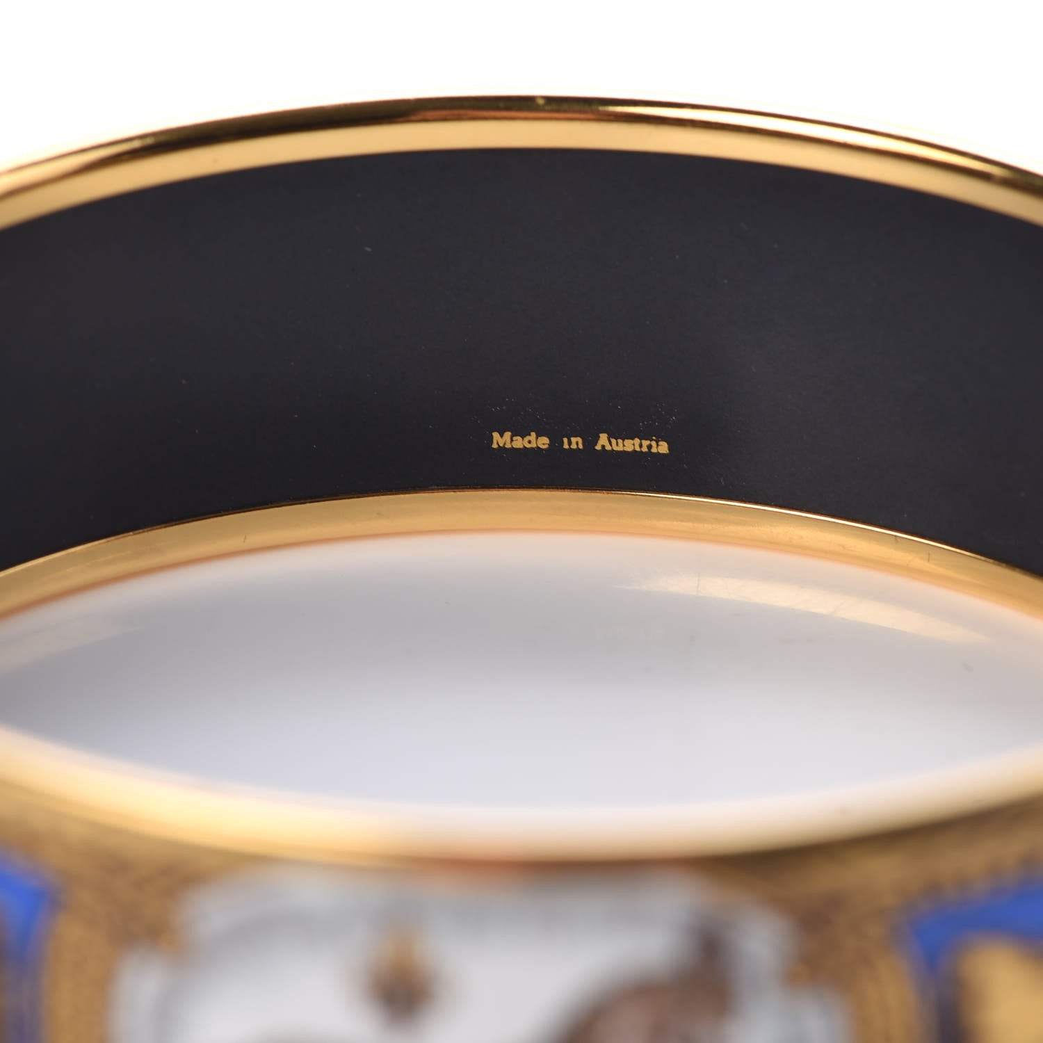 Hermes Enamel Printed Wide Grand Apparat Bracelet 70 5 of 7