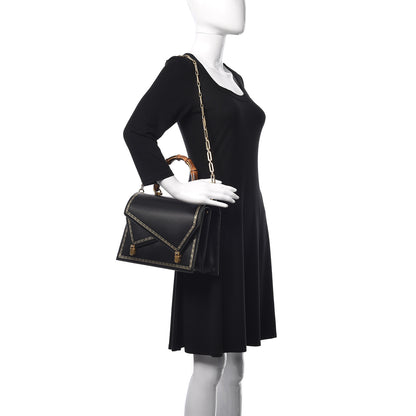Gucci Smooth Calfskin Medium Ottilia Top Handle Bag Black 2 of 14