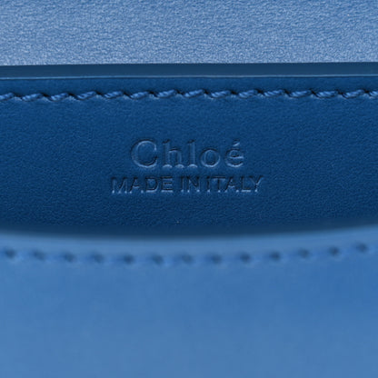 Chloe Calfskin Suede C Clutch With Chain Smoky Blue 6 of 9
