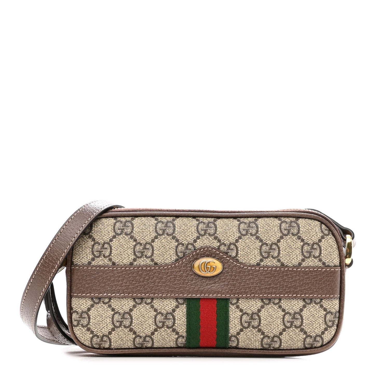 GG Supreme Monogram Web Mini Ophidia GG Bag Brown