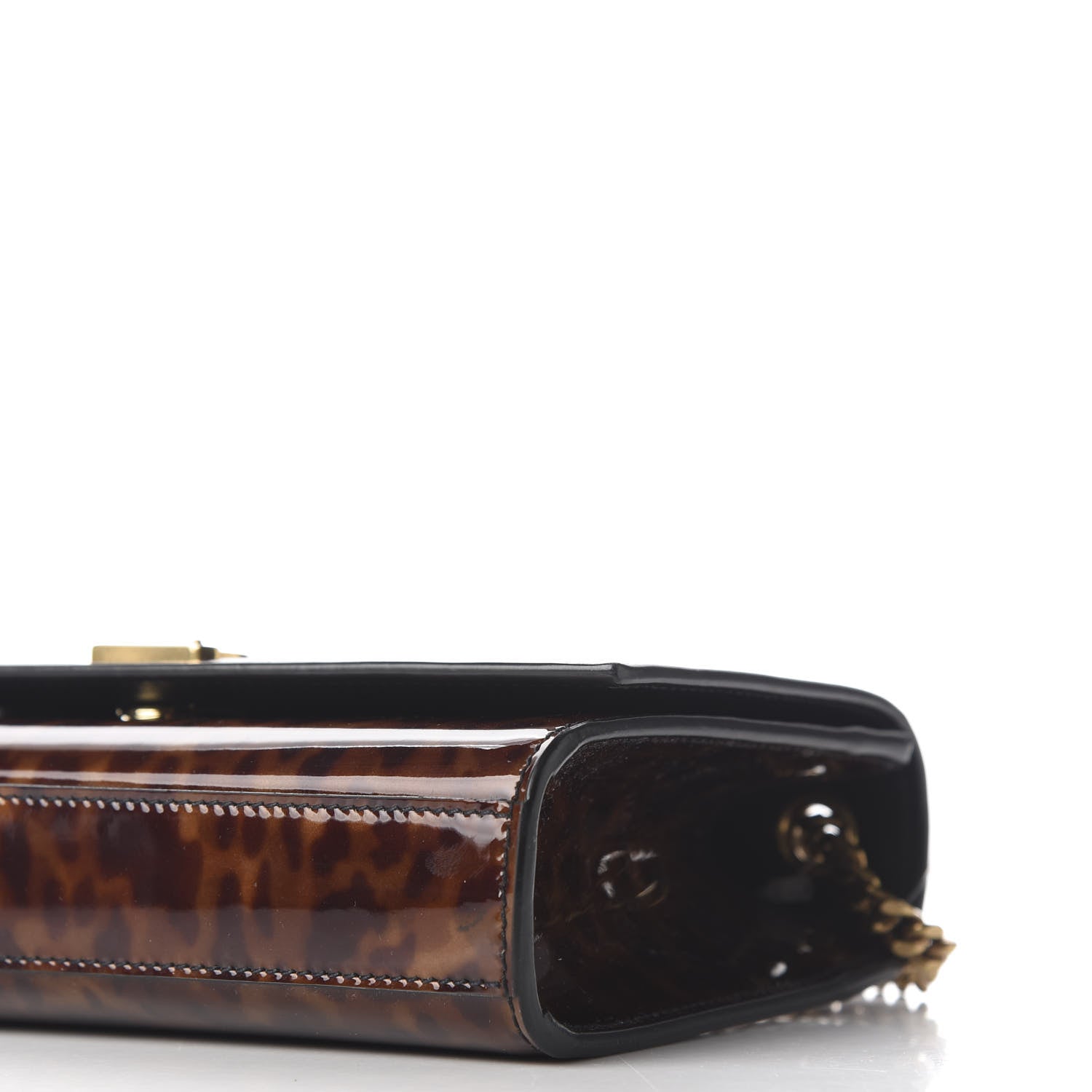 Saint Laurent Patent Small Monogram Kate Satchel Tortoiseshell 6 of 9