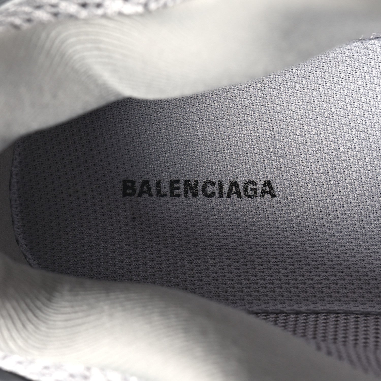 Balenciaga Metallic Calfskin Mesh Nylon Womens Track Sneakers 38 Silver 7 of 8
