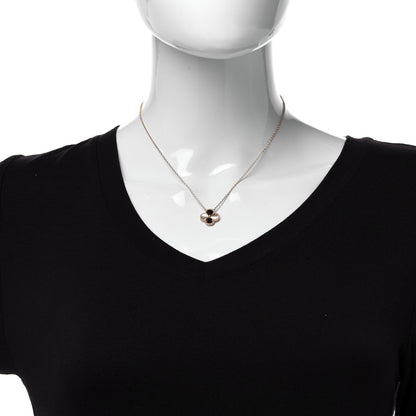 Van Cleef & Arpels 18K Yellow Gold Guilloche Vintage Alhambra Pendant Necklace 2 of 6