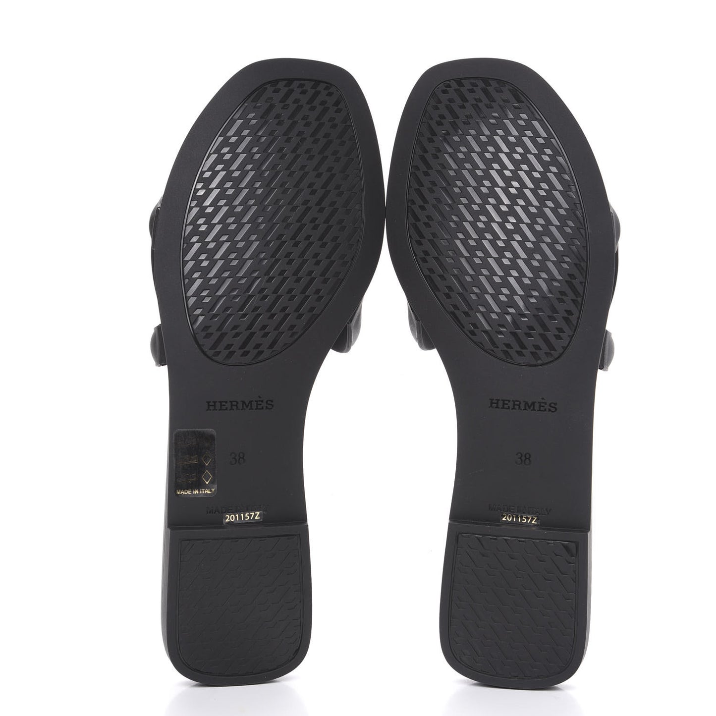 Rubber Aloha Sandals 38 Black