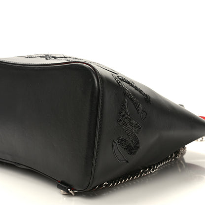Christian Louboutin Calfskin Paris Marie Jane Logo Backpack Black 8 of 10