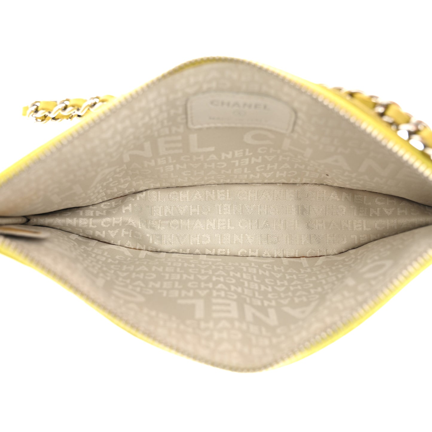 Lambskin Precious Symbols Pochette Chartreuse