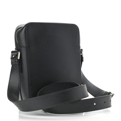 Prada Saffiano Flat Messenger Bag Black 2 of 11