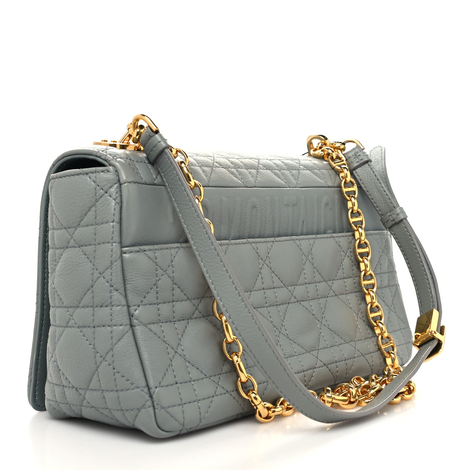 Christian Dior Calfskin Cannage Medium Caro Bag Grey 3 of 11