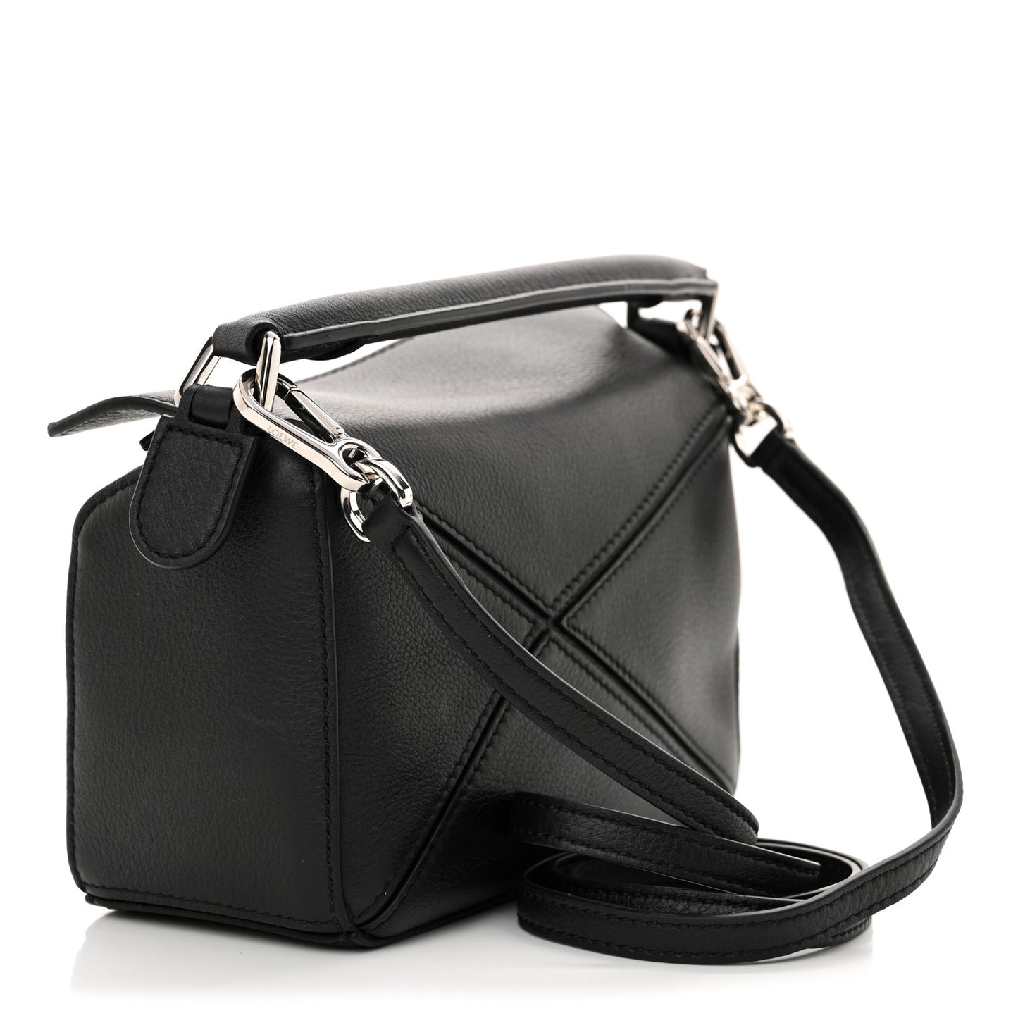 Calfskin Mini Puzzle Bag Black