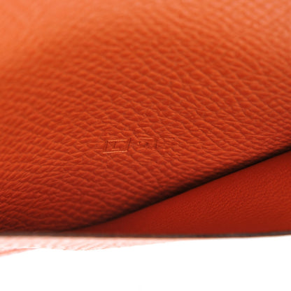 Hermes Epsom Checkbook Holder Wallet Orange 7 of 8