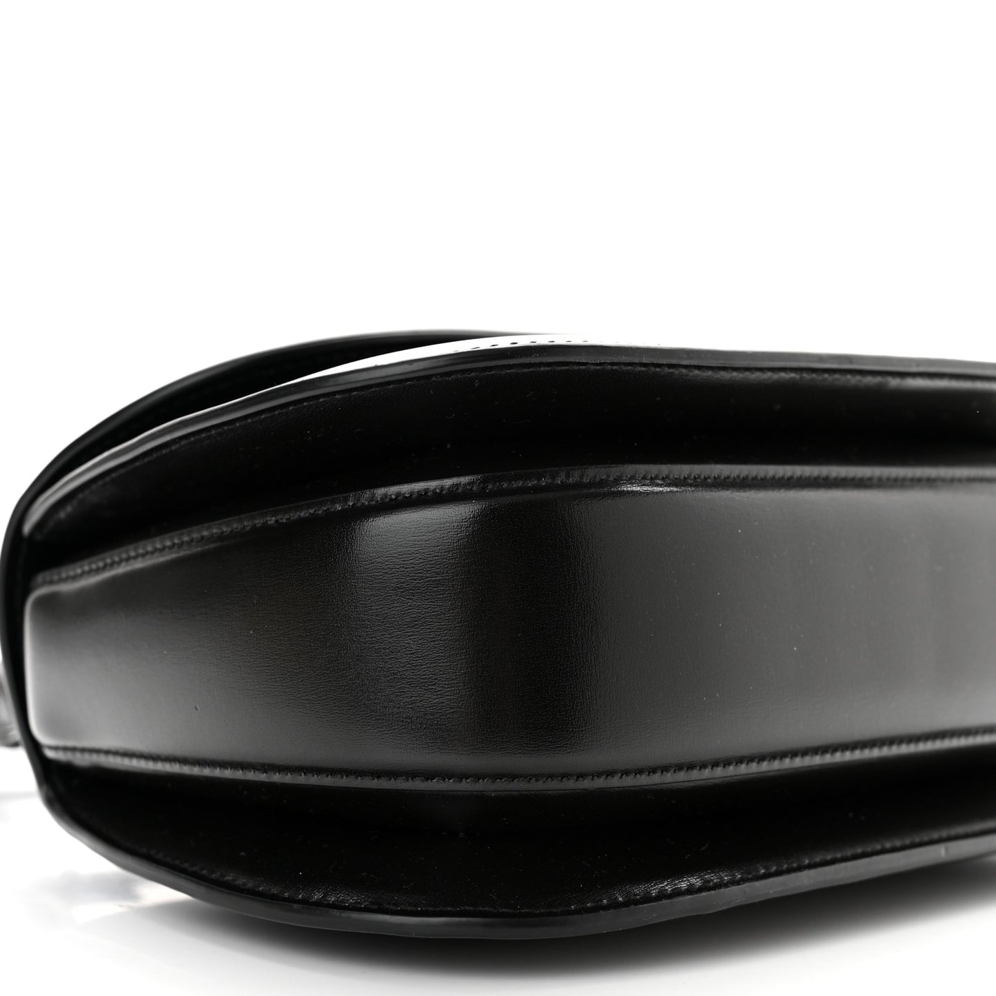 Boarded Dyana Lux Calfskin Web Monochrome Small Bamboo 1947 Top Handle Bag Black
