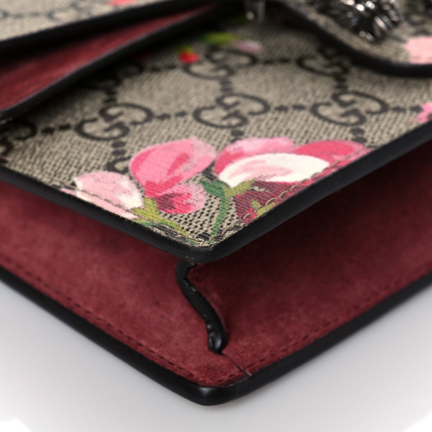 Gucci GG Supreme Monogram Blooms Super Mini Dionysus Shoulder Bag Beige Multicolor Dry Rose 8 of 9