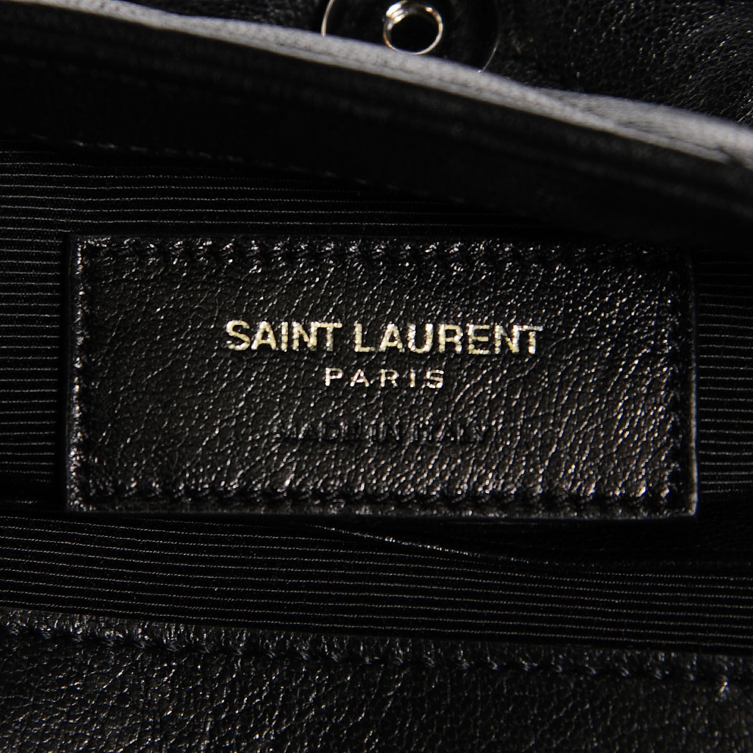 Saint Laurent Sheepskin Matelassé Monogram Classic Baby Chain Bag Black 7 of 9