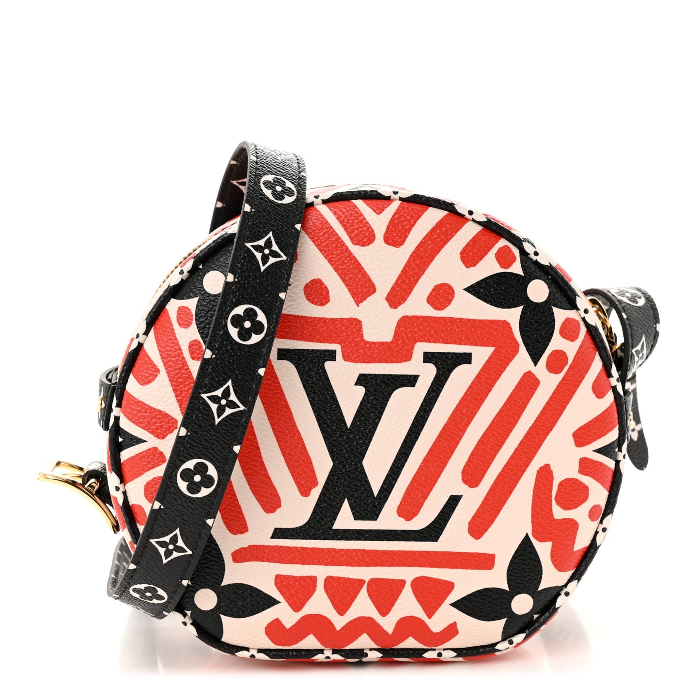 Monogram Giant Crafty Boite Chapeau Souple PM Creme Rouge Black