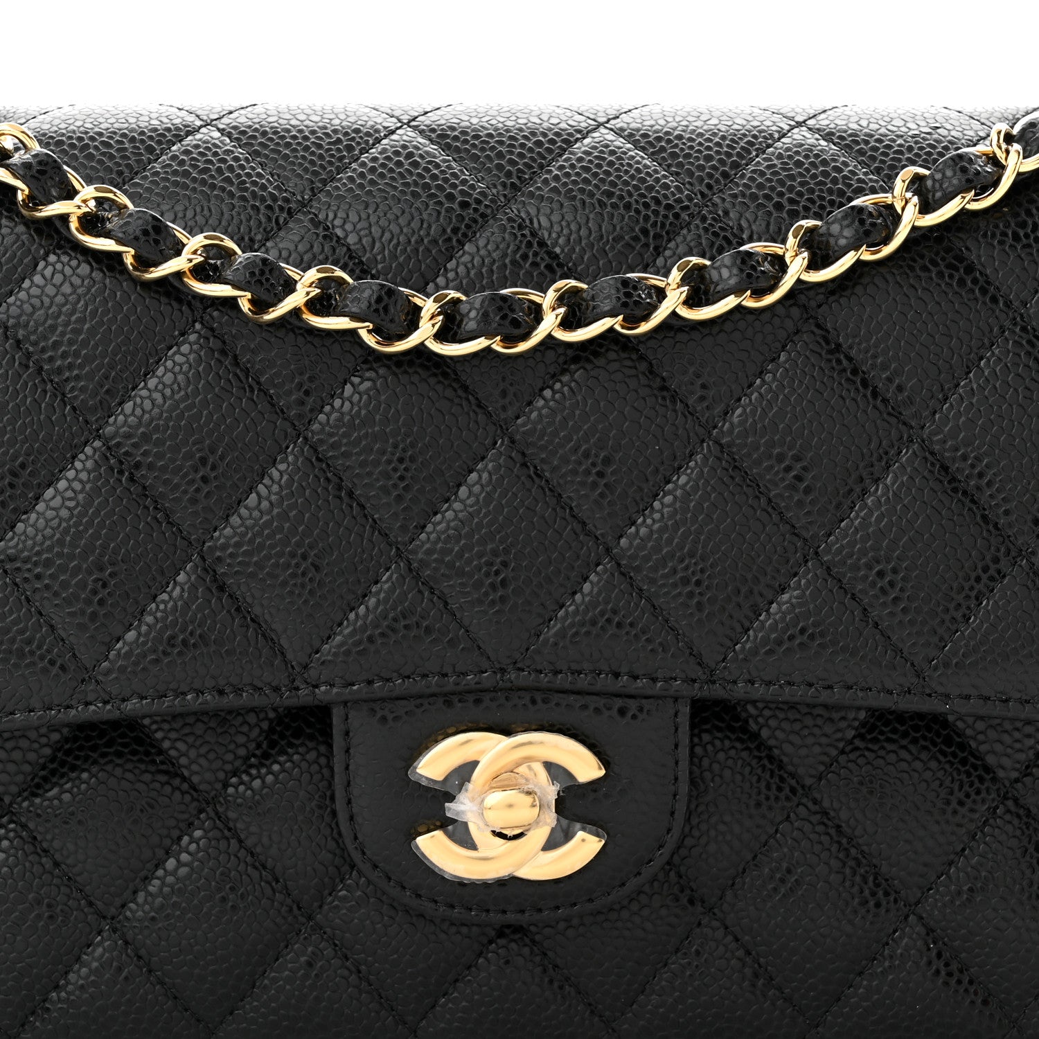 Chanel Caviar Quilted Medium Double Flap Black 8 of 12