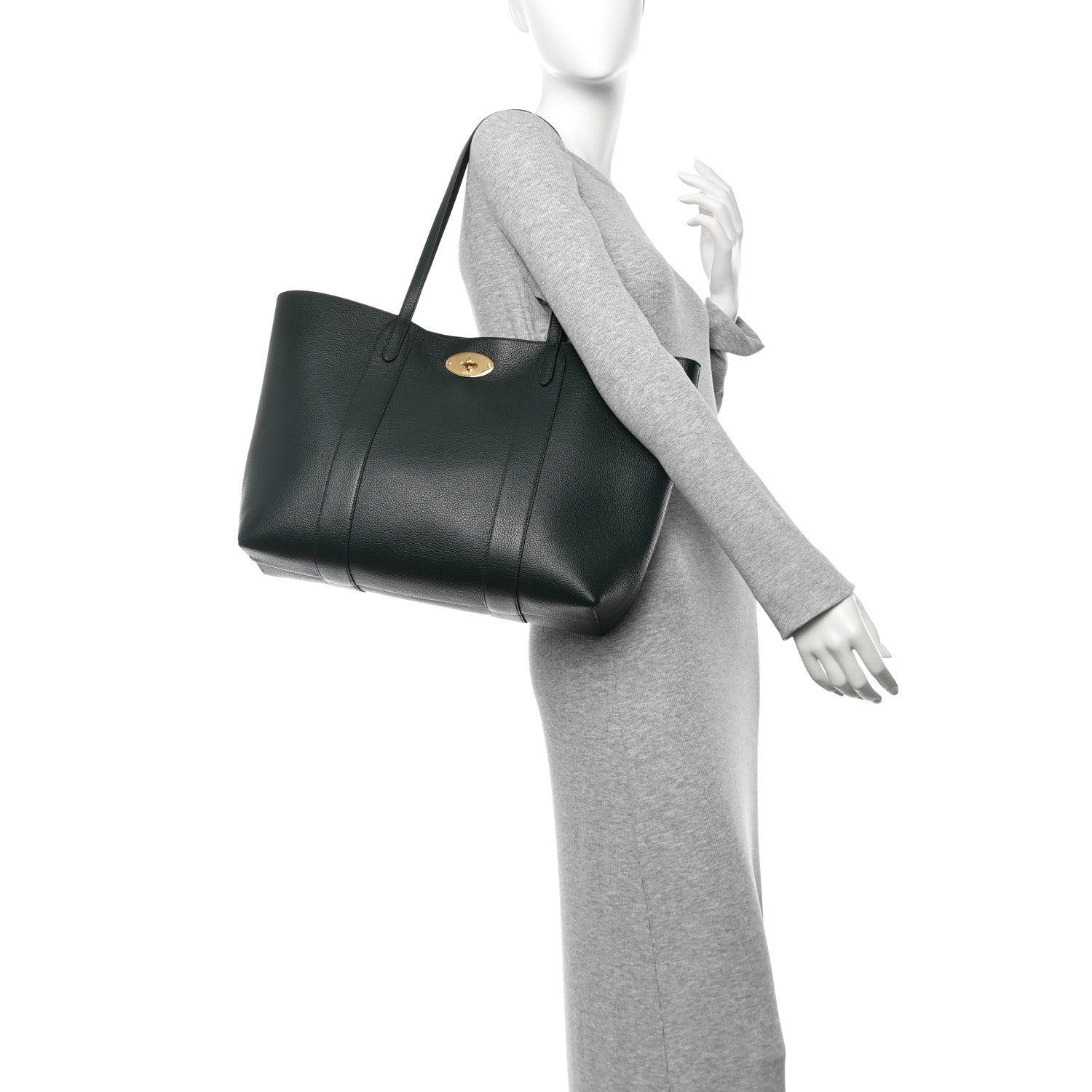 Mulberry Small Classic Grain Bayswater Tote Mulberry Green 2 of 9