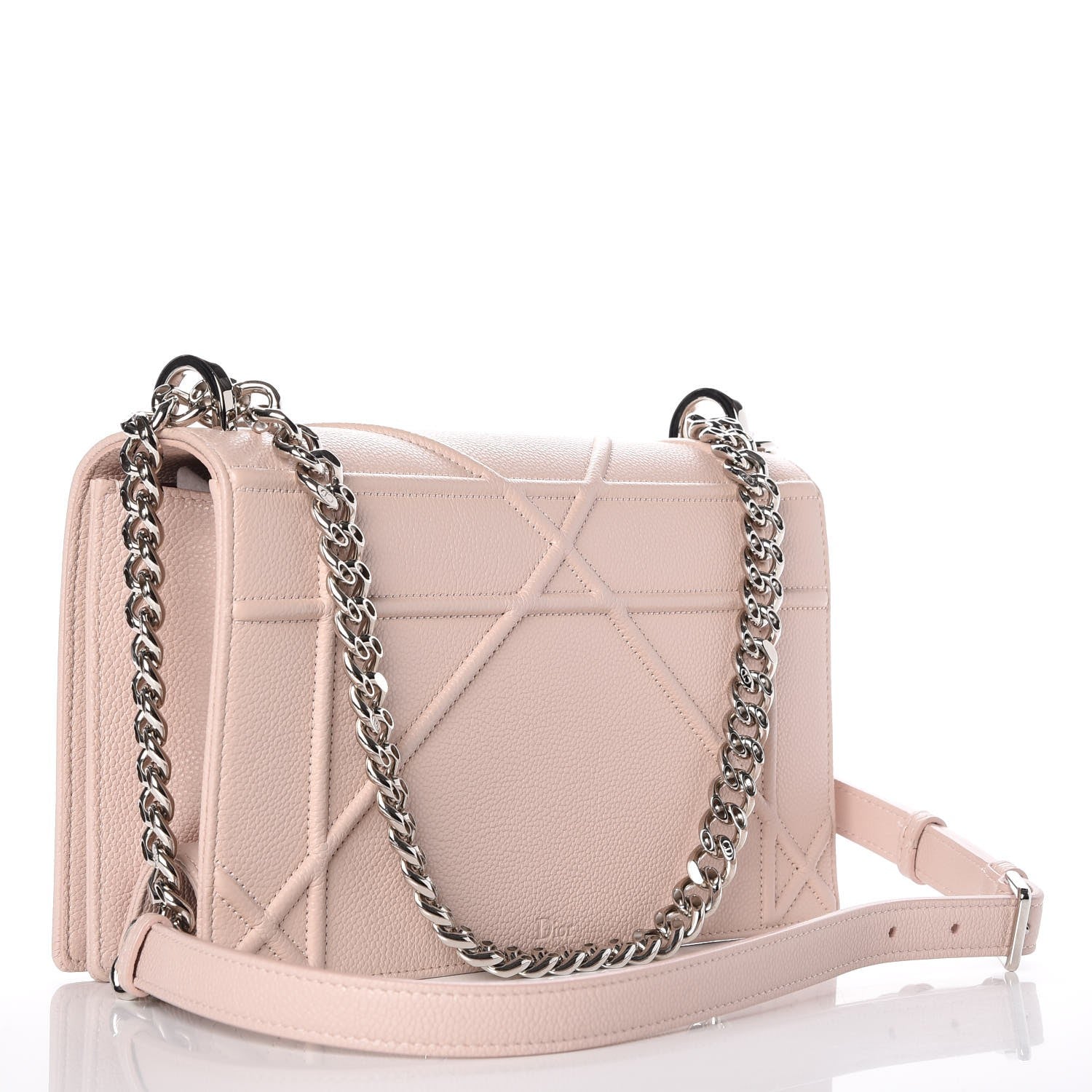 Christian Dior Grained Calfskin Cannage Medium Diorama Flap Bag Rose Poudre 3 of 8
