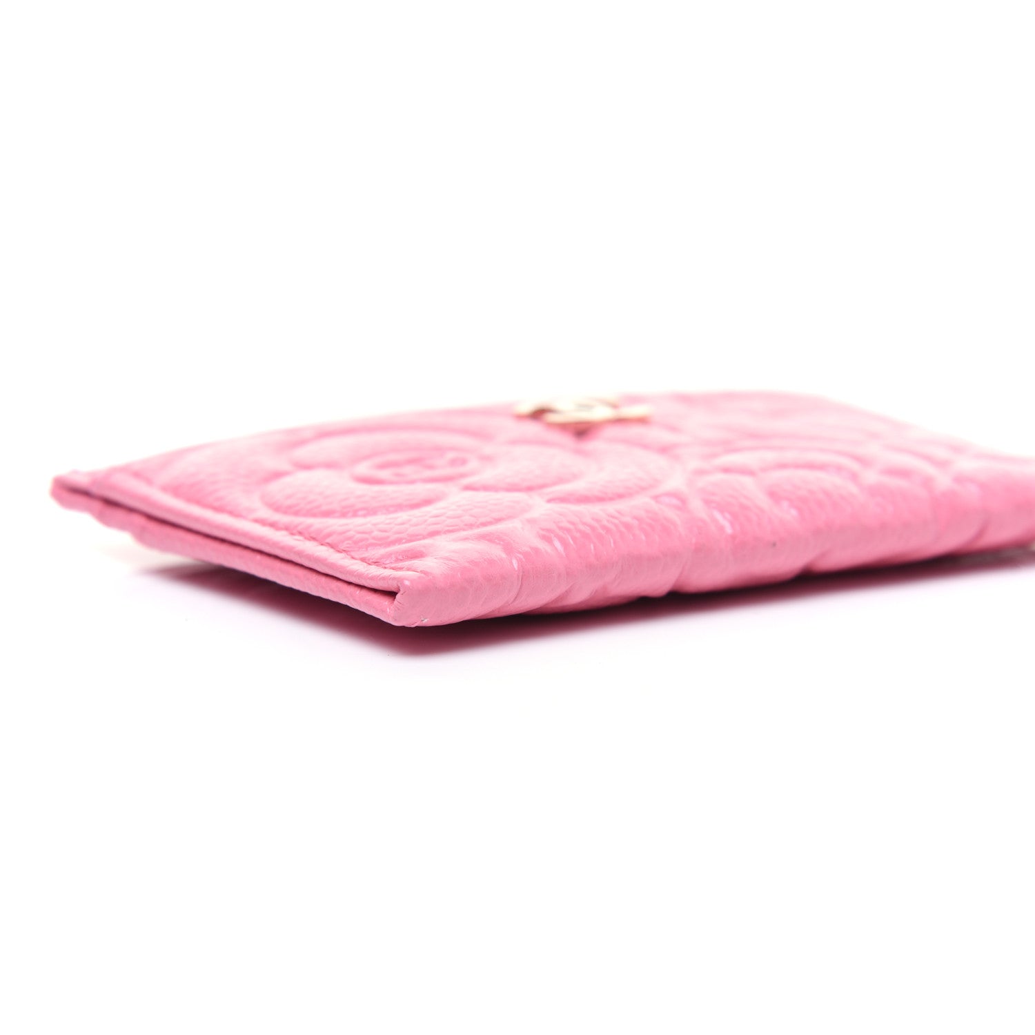 Chanel Caviar Camellia Embossed Card Holder Pink 6 of 14