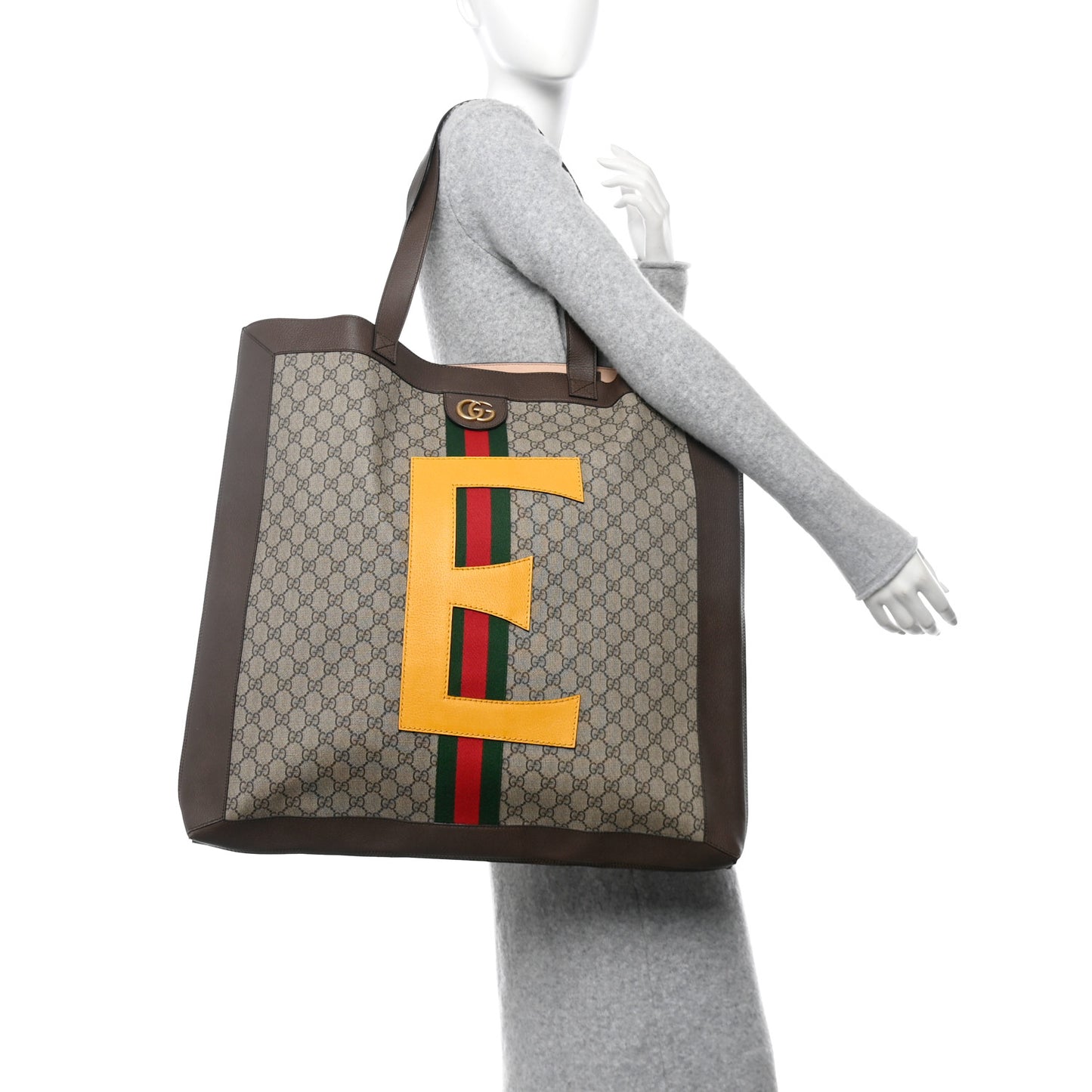 GG Supreme Monogram Web DIY Ophidia Tote Brown