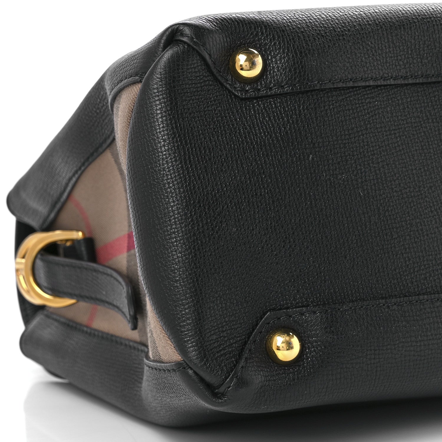 Burberry Derby Calfskin House Check Medium Camberley Black 10 of 11