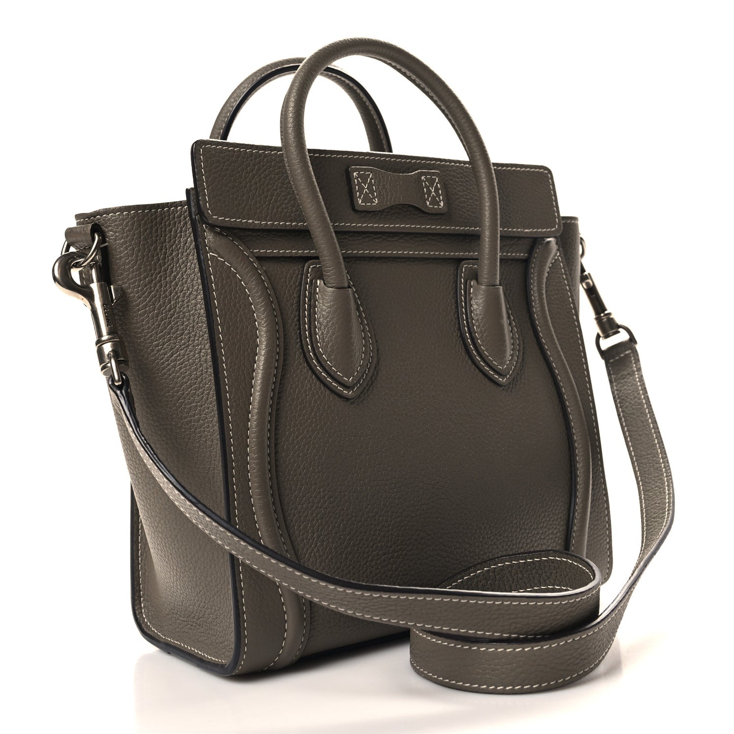 Drummed Calfskin Nano Luggage Souris