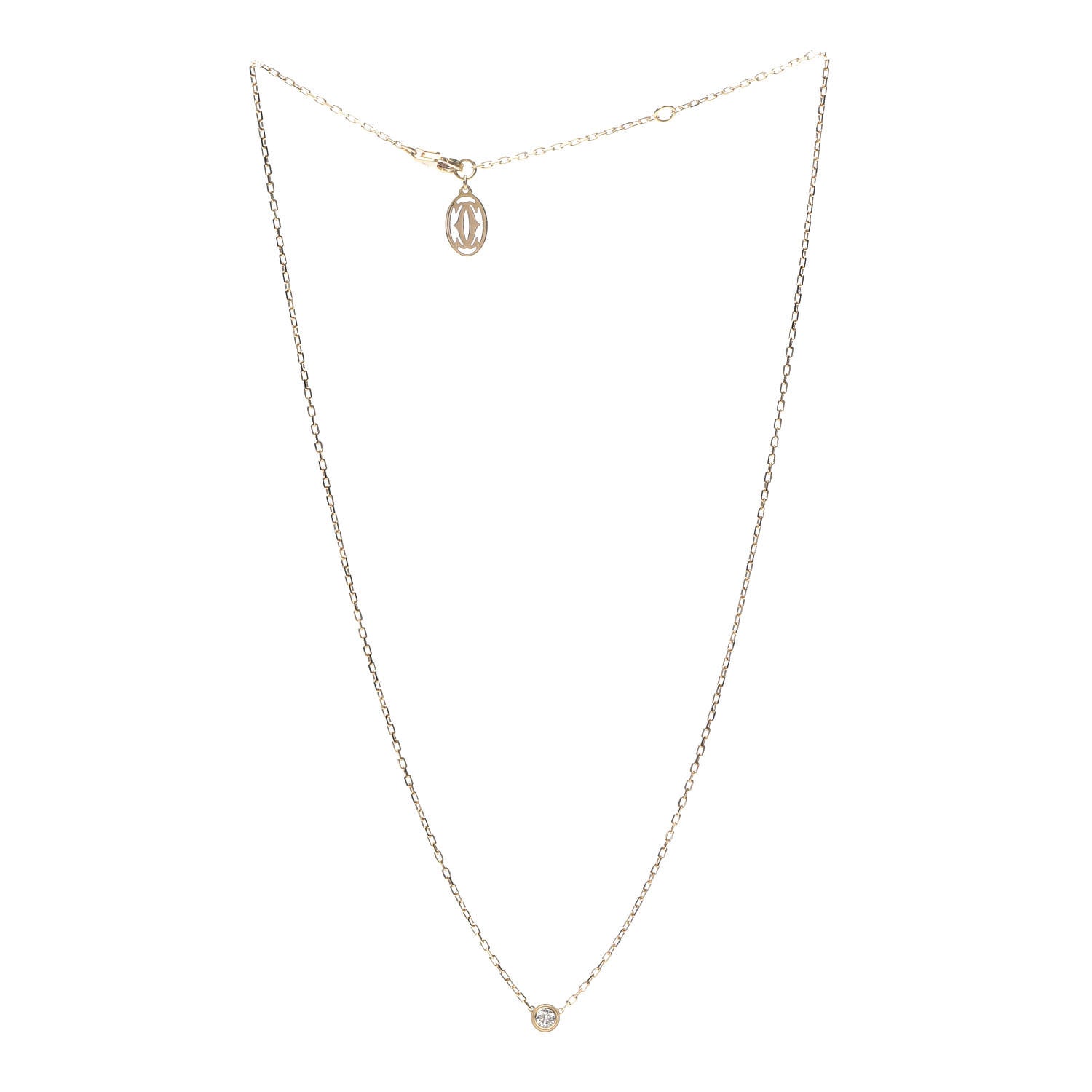 Cartier 18K Pink Gold Diamond XS D'Amour Pendant Necklace 3 of 5