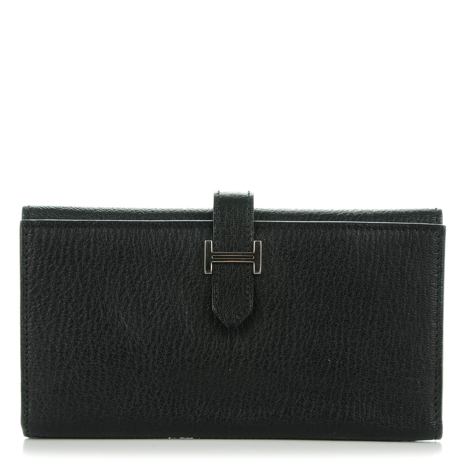 Hermes Chevre Mysore Bearn Tri-Fold Wallet Black 1 of 11